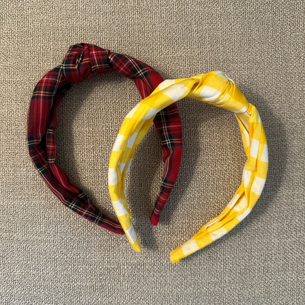 Plaid and Checkered J Crew Headband Set